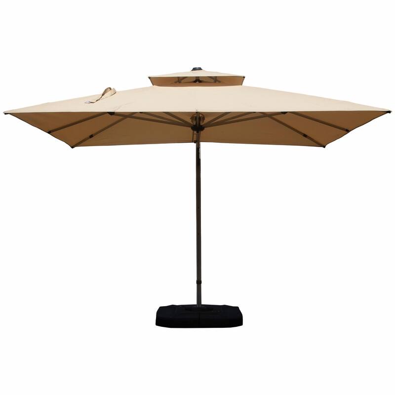 Aluminum Patio Umbrella - 360° Rotation, Hydraulic Lift