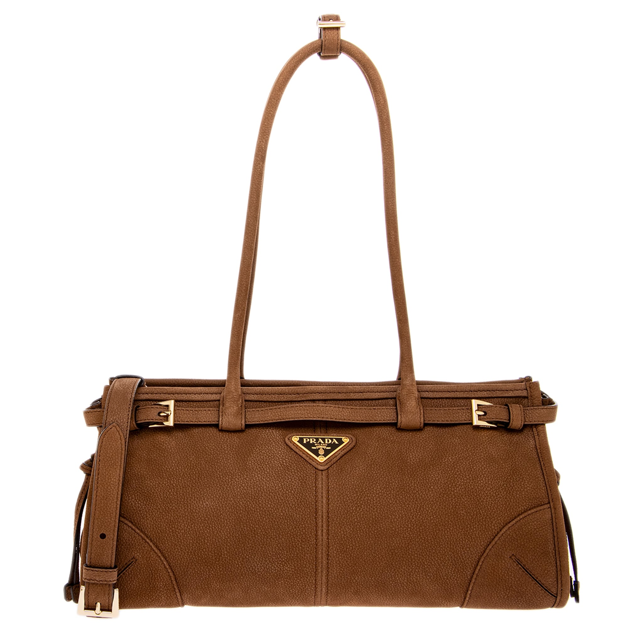 Prada Bonnie Medium Handbag in Nubuck Leather
