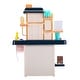 preview thumbnail 2 of 9, Kids Kitchen Playset 42 PCS Toy Accessories Set, Kitchen Toy Cookware w/ Real Sounds and Light for Kids, Blue