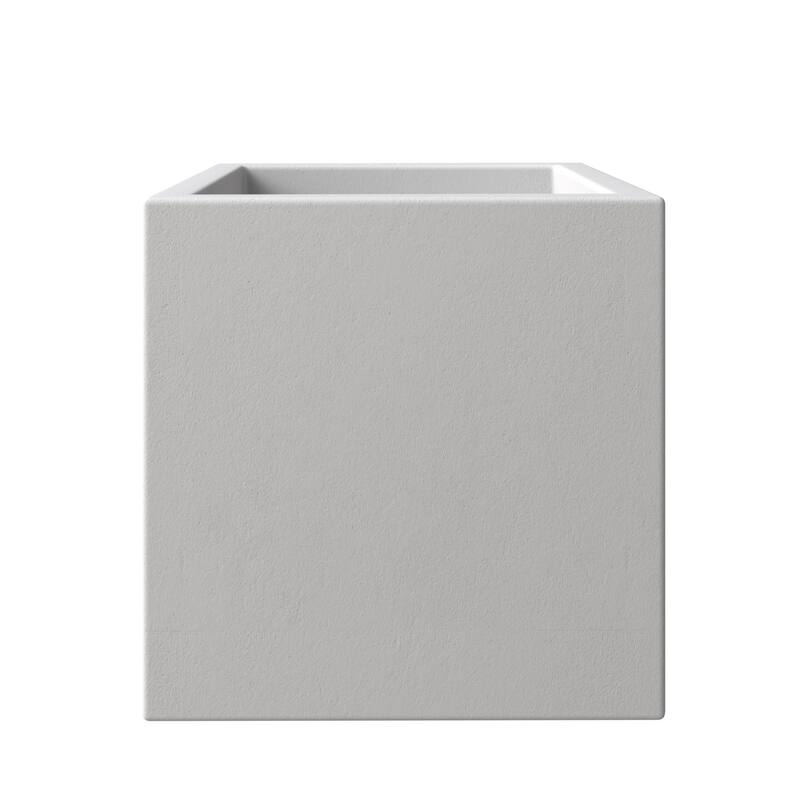 Fern Modern Square Fiberstone and MGO Clay Planter with Drainage for Indoor & Outdoor Home Office Patio Yard Decor