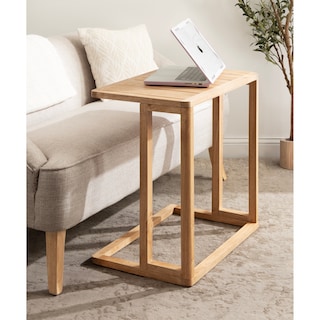 Kate and Laurel Slayton Wood C Table - 24x16x26
