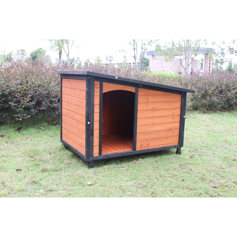 Outdoor Detachable Wooden Dog House Pet House with Weatherproof, Waterproof Feet, Ventilated, Suitable for Medium and Large Dogs