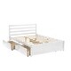 preview thumbnail 7 of 7, Full Size Wooden Platform Bed Frame with 4 Storage Drawers & Headboard, Solid Wood Bed Frame with Storage, No Box Spring Needed