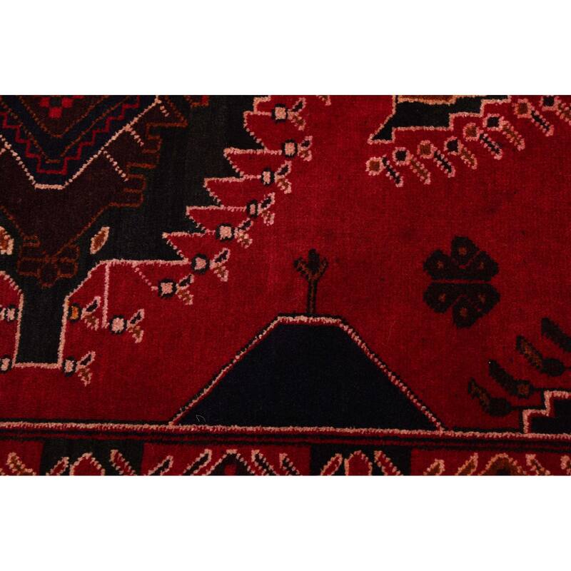 ECARPETGALLERY Hand-knotted Teimani Red Wool Rug - 3'7 x 6'8