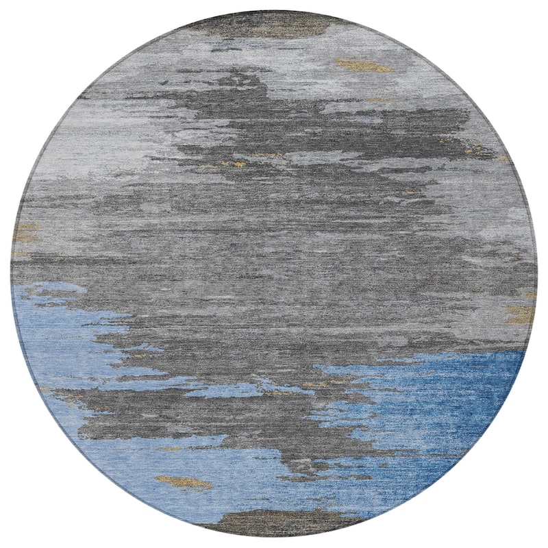HomeRoots Abstract Transitional Rectangle Outdoor Rug