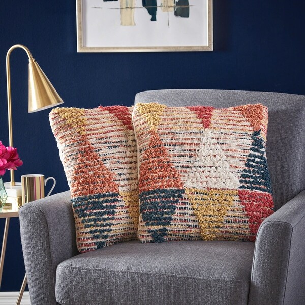 Cierra Handcrafted Boho Fabric Pillows Set of 2 by Christopher
