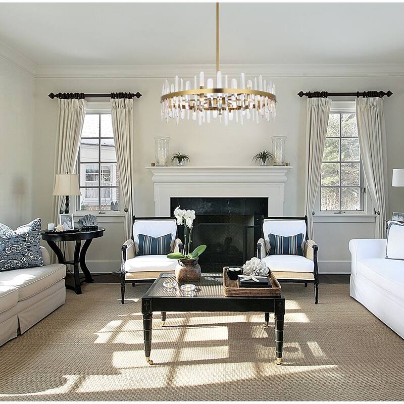 Indigo Home 36 inch crystal round chandelier