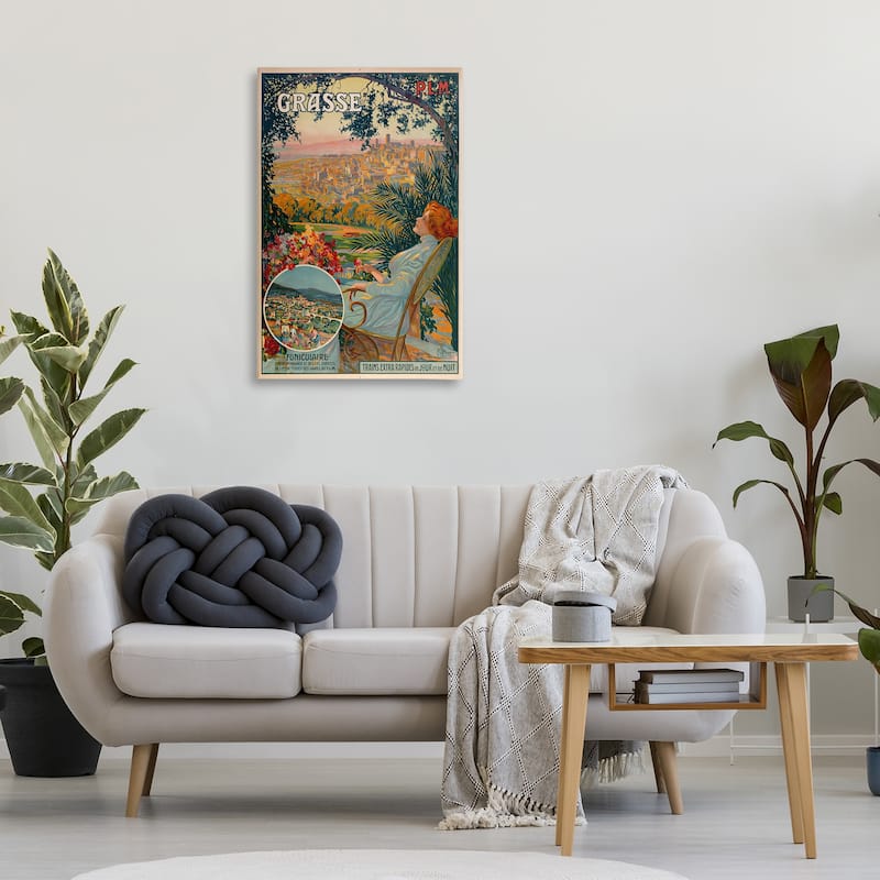 Stupell Vintage Grasse Advertisement Canvas Wall Art Design By Marcus Jules