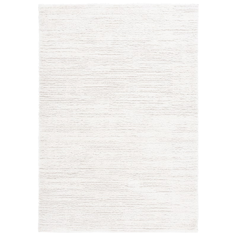 SAFAVIEH Tahoe Shag Yaprak Abstract 1.2-inch Thick Rug - 5' x 7' - Ivory/Taupe - Rectangle