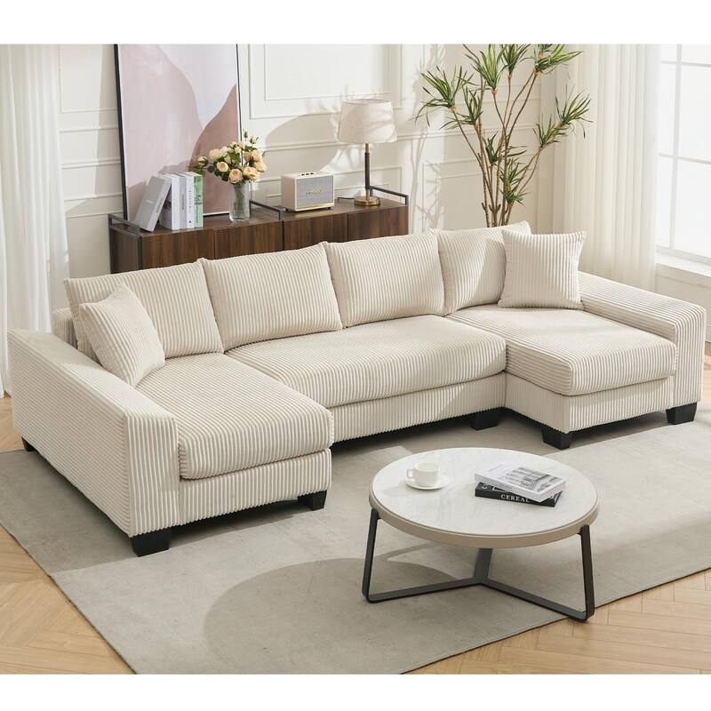114" Sleeper Sofa U Shaped Sofa