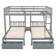 preview thumbnail 17 of 18, Full Over Double Twin Storage Bunk Bed with Drawers