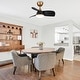 preview thumbnail 19 of 33, 28" Black Modern Dimmable LED Ceiling Fan with Light and Remote