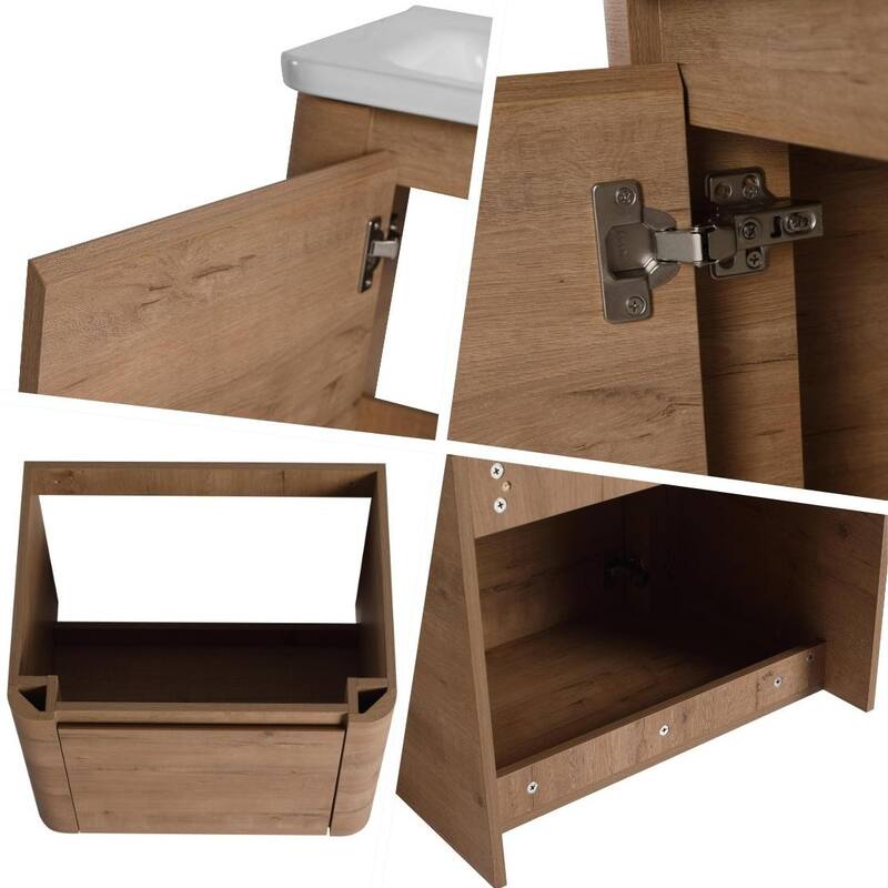 Beingnext 24''/28''/36''/40''/60''/68'' Floating Bathroom Vanity with Sink, Wall Mounted Bathroom Vanity with Soft Close Door