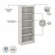 preview thumbnail 3 of 13, Saratoga Tall 5 Shelf Bookcase - Set of 2 by Bush Furniture