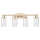 preview thumbnail 69 of 76, Innovations Lighting Endless Possibilities Arcadia - Clymer - 4 Light 31" Bath Vanity Light Clear/Champagne Bronze