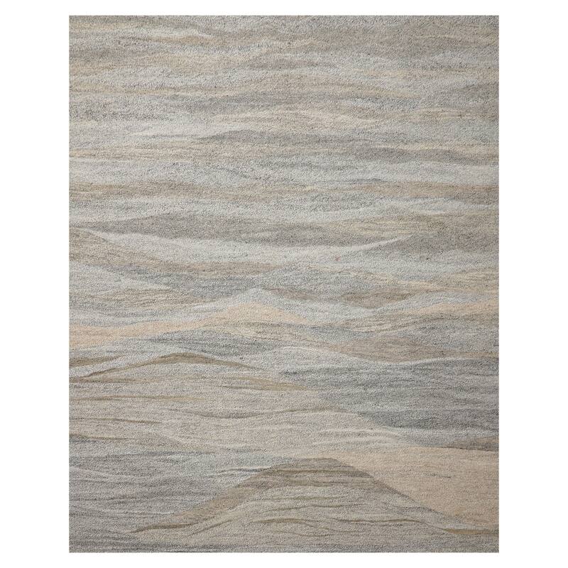 5'11''x7'7'' Hand Woven White Modern Fabric & PET yarn Rug - 5' 11'' x 7' 7'' - 5' 11'' x 7' 7''