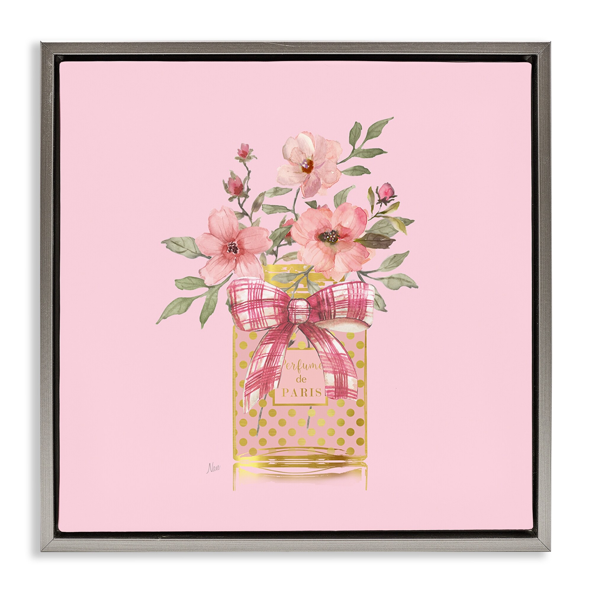 Stupell Wildflower Perfume Bouquet Framed Floater Canvas Wall Art Design By Nan