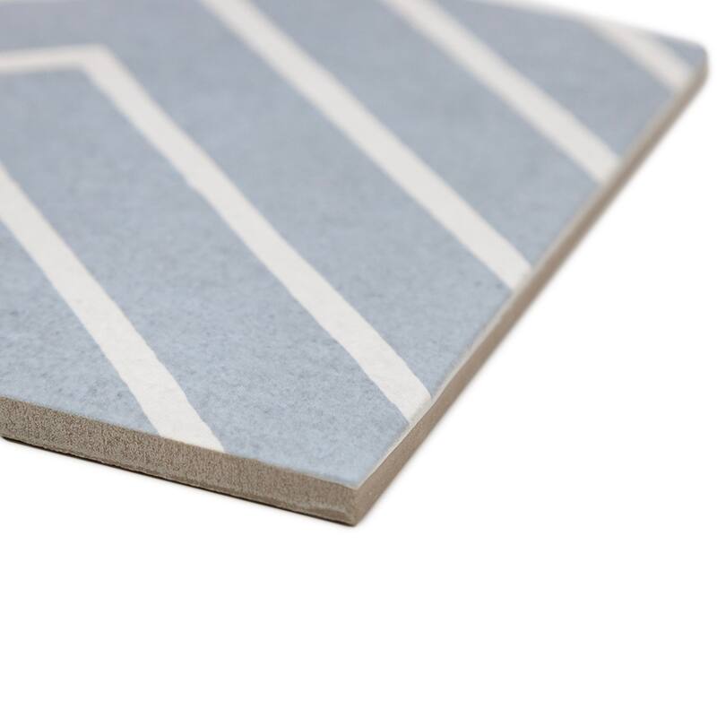 Verity Woven 8x8 Matte Porcelain Encaustic Tile - Floor, Wall, Backsplash