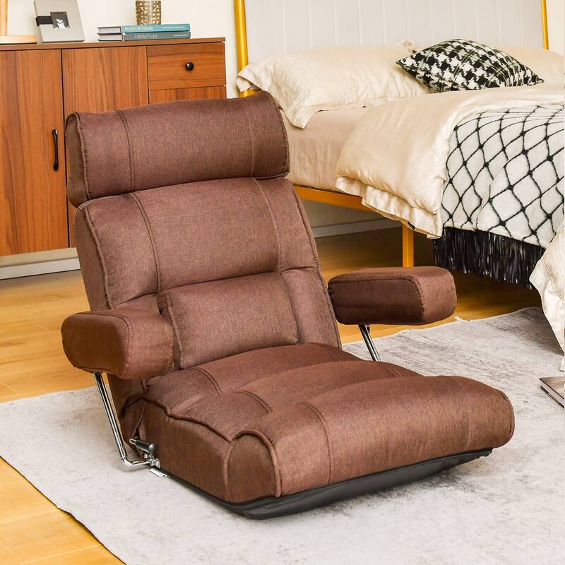 Costway Adjustable Lazy Sofa with Stepless Adjustable Back & - See Details