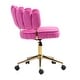 preview thumbnail 116 of 118, Velvet Home Office Desk Chair, Height Adjustable Task Chair, Armless Single Chair with Wheels, 360° Swivel Vanity Chair - N/A