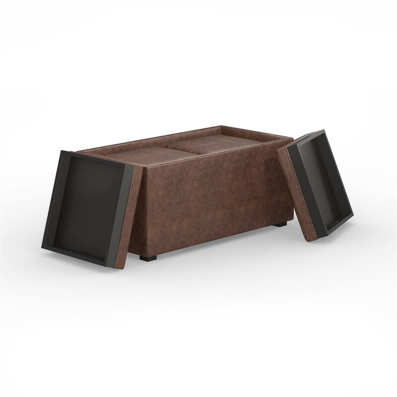 5 Piece Storage Ottoman for Living Room