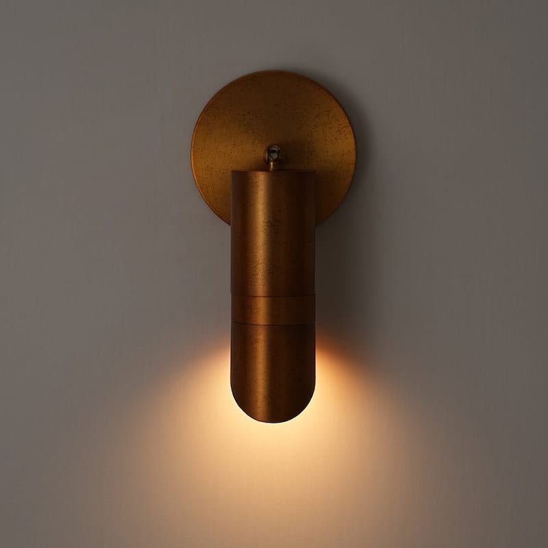 Industrial Rusty Brass Dimmable LED Adjustable Spotlight Track Light