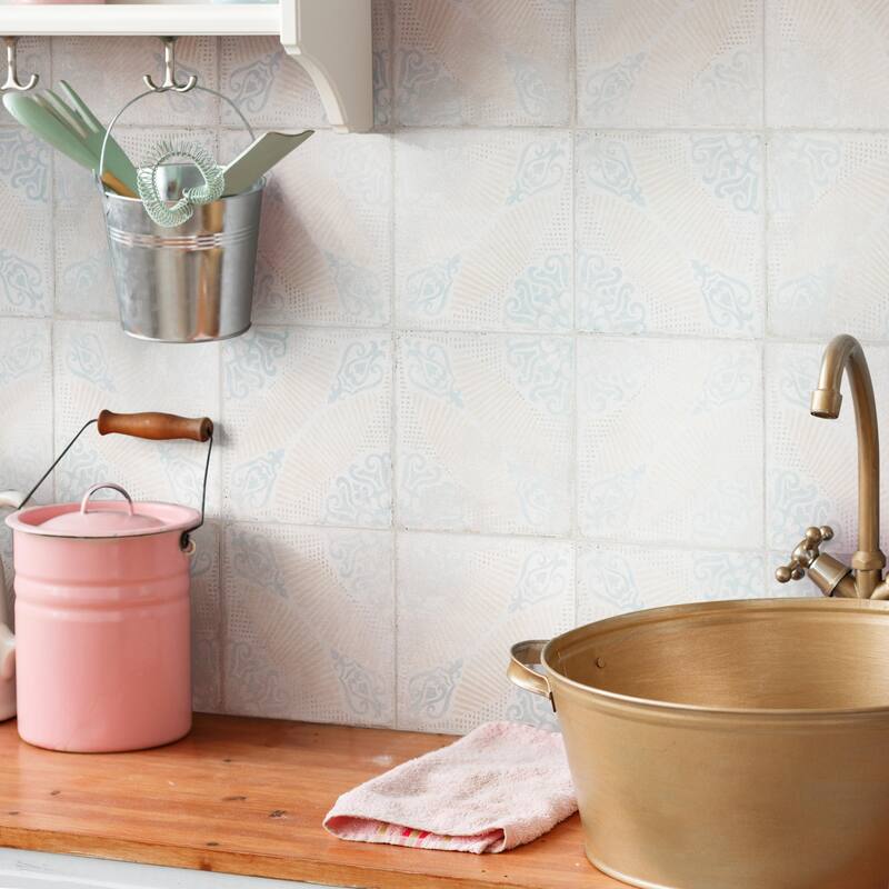 Merola Tile Barcelona Decor Guell 5-3/4" x 5-3/4" Porcelain Floor and Wall Tile