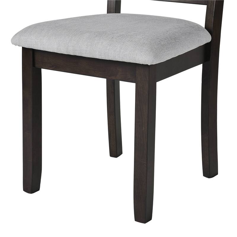 Extendable Drop‑Leaf Dining Table Set w4 X‑Back Dining Chairs, 5-Piece