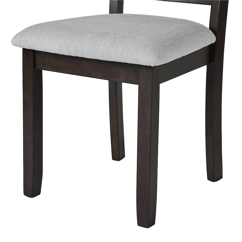 Foldable Dining Table Set, 5 Piece Extendable Dining Set with Drop Leaf Dining Table and 4 Dining Upholstered Chairs