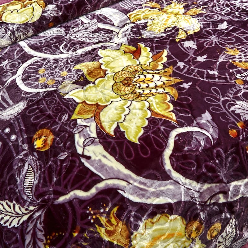 Plush Raschel Korean Printed Fleece Blanket