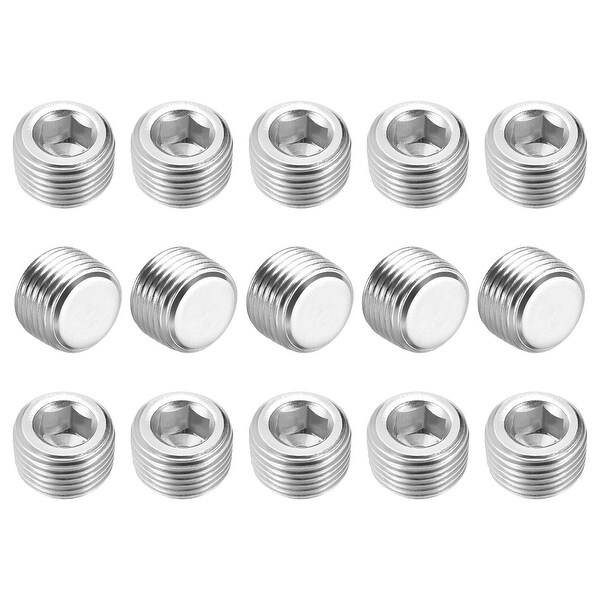 Hex Counter Sunk Plug, Air Pipe Fitting 1/2 Inch G Male Pipe Adapter 15pcs - 1/8" G 5pcs