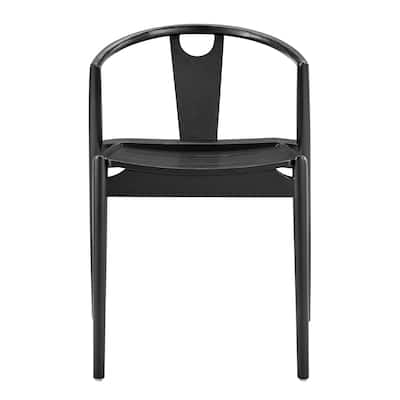 Blanche Side Chair with Black Seat and Frame - Set of 1