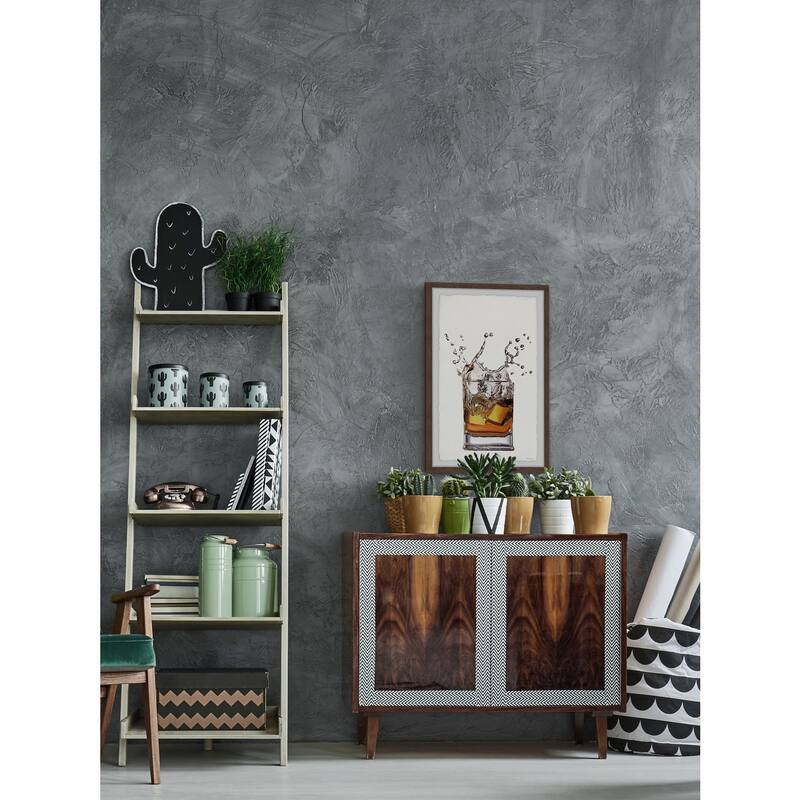 Whiskey and Ice Framed Wall Art, Elegant Home Touch - Sophisticated Artwork for Refined Décor