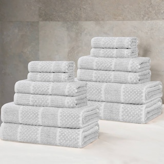 Superior Naples Viscose Cotton Blend 12 Piece Towel Set