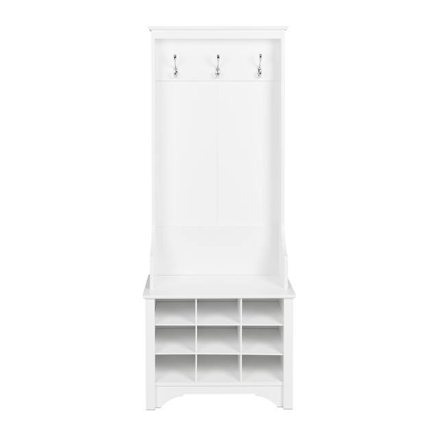Prepac Hall Tree with Bench and Shoe Storage
