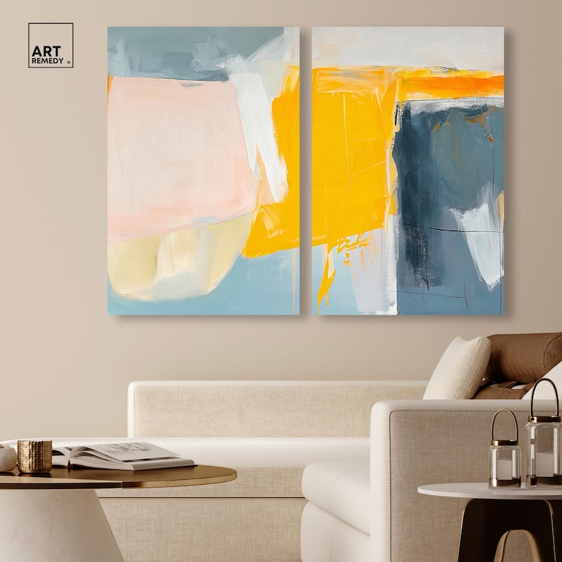Skyward Radiance II Canvas Set of 2 by Art Remedy, Gallery Wrapped