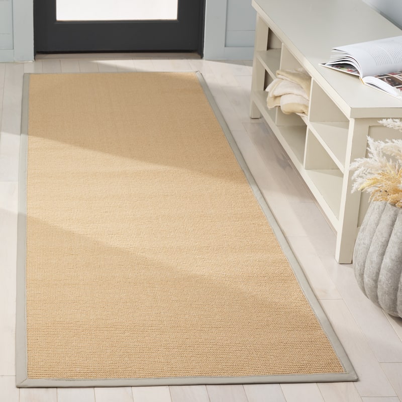 SAFAVIEH Napa Faux Sisal Nesha Washable Indoor/Outdoor Rug - Weather Resistant & Easy Cleaning - Maize/Beige - 2'6" x 8' Runner