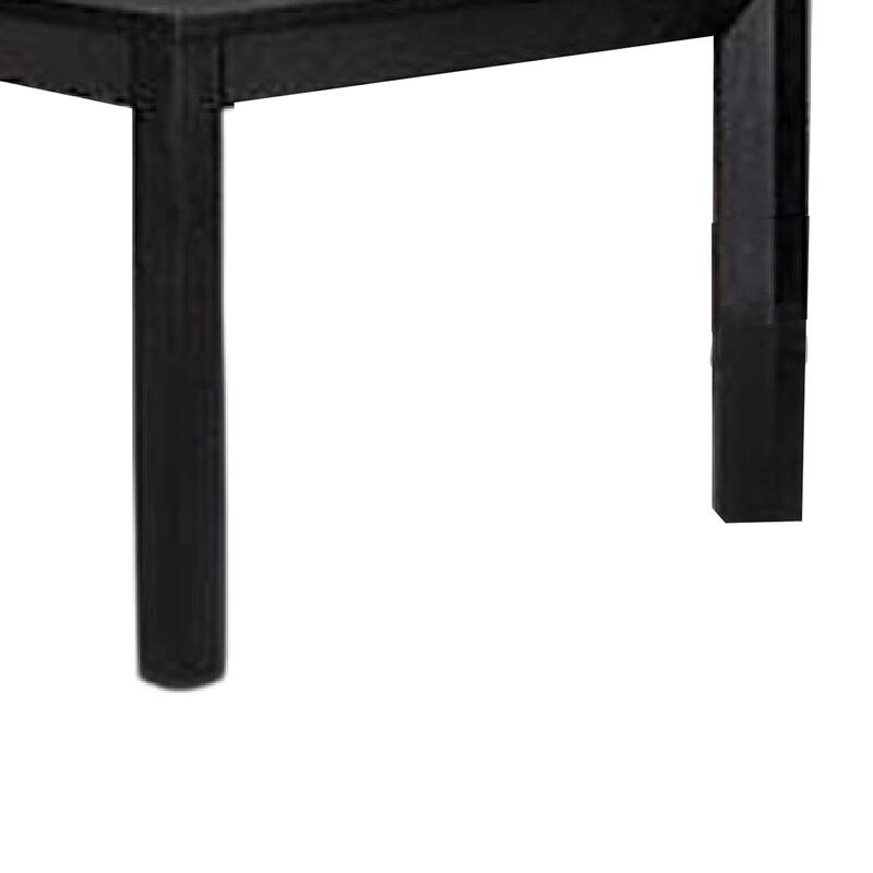 Kizie Dining Table, 94-118 Inch Extendable, Weathered Black Rubberwood