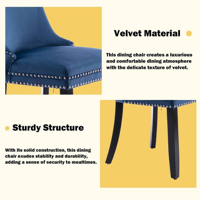 Upholstered Wing Back Dining Chair (Set of 6)