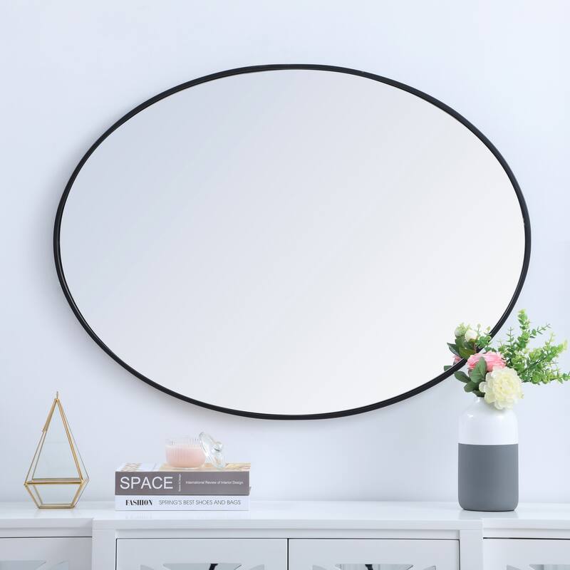 Carson Carrington Labbemala Metal Frame Oval Mirror