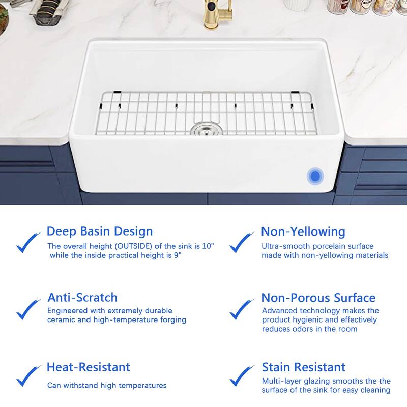 Workstation Farmhouse Kitchen Sink With Accessories