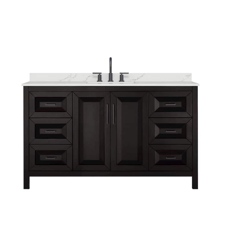 Wyndham Collection WCV252560S-QTZ-US3MXX Daria 60" Free Standing
