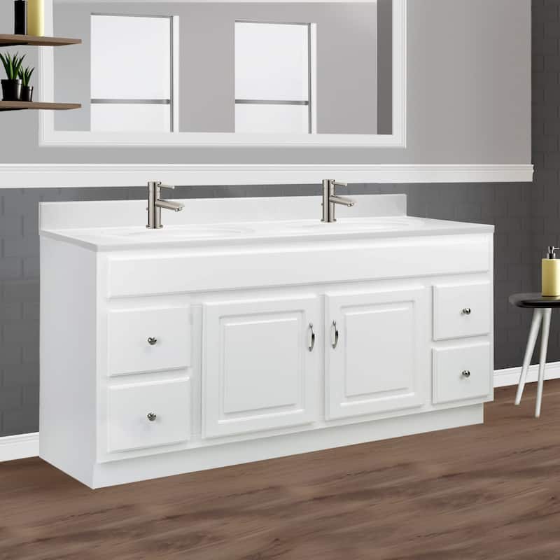 Design House 214874 Concord 60" Free Standing Double Basin Vanity Set
