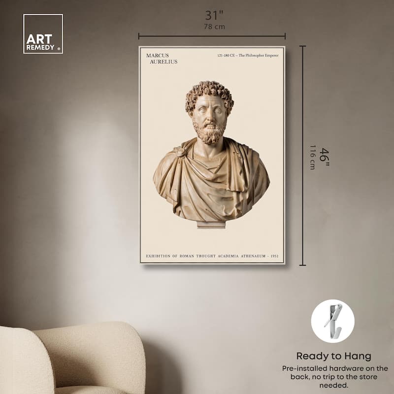 Philosopher Emperor's Gaze Canvas by Art Remedy