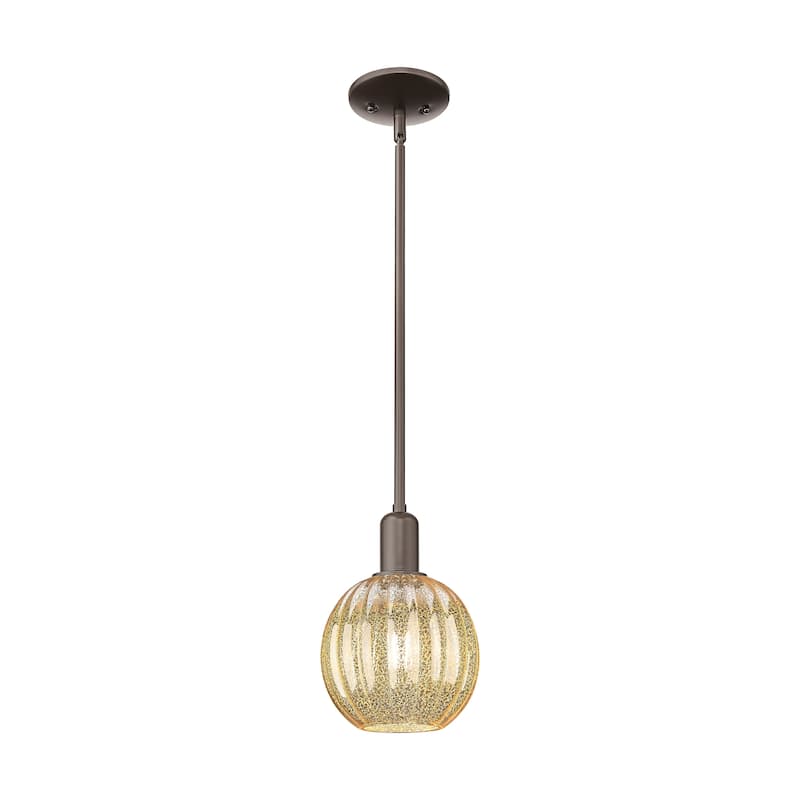 Innovations Lighting Downtown Urban - Preston - 1 Light 7" Globe Shade Stem Hung Mini Pendant