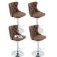preview thumbnail 75 of 76, Swivel Velvet Bar Stools Sliver Pesdestal (Set of 6)