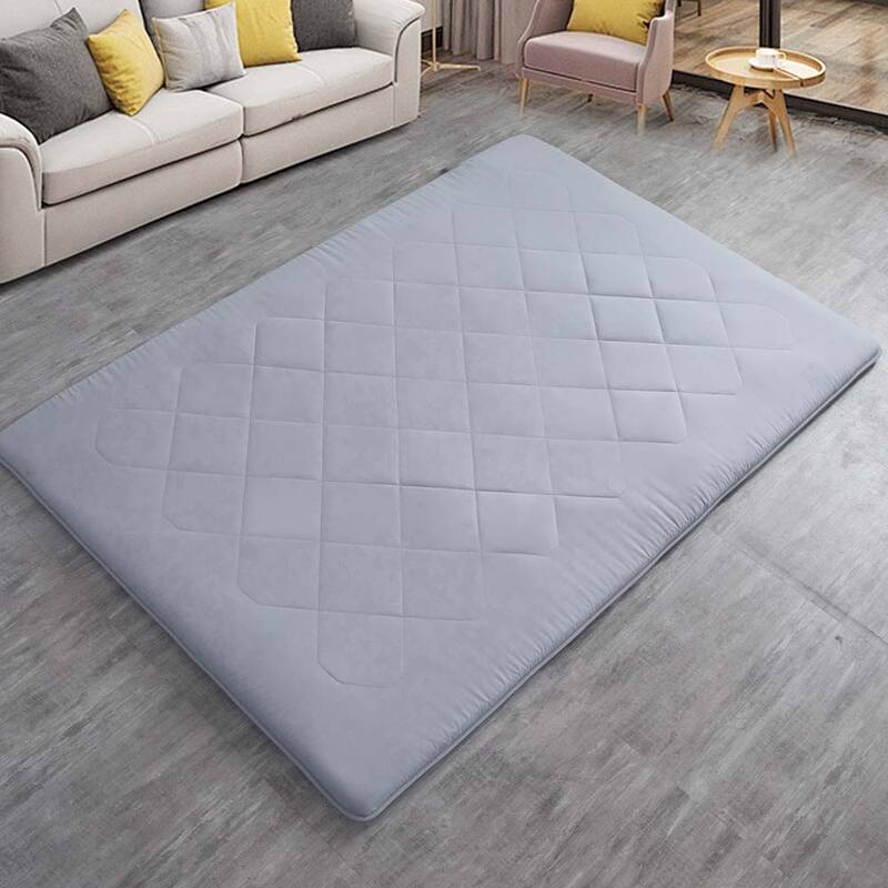 2.5 Inch Mattress Futon Roll Up Mattress,Camping Sleeping Pad - Grey - Full