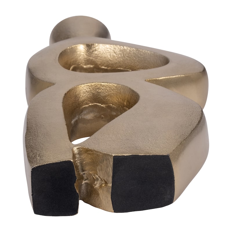 Sagebrook Home Modern Metal Gold Solid Color Novelty Abstract Vase