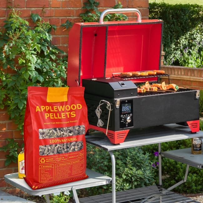 20 Pounds Apple Wood Pellets 100% All-Natural for Pellet Grills - 13" x 5" x 20"(L x W x H)