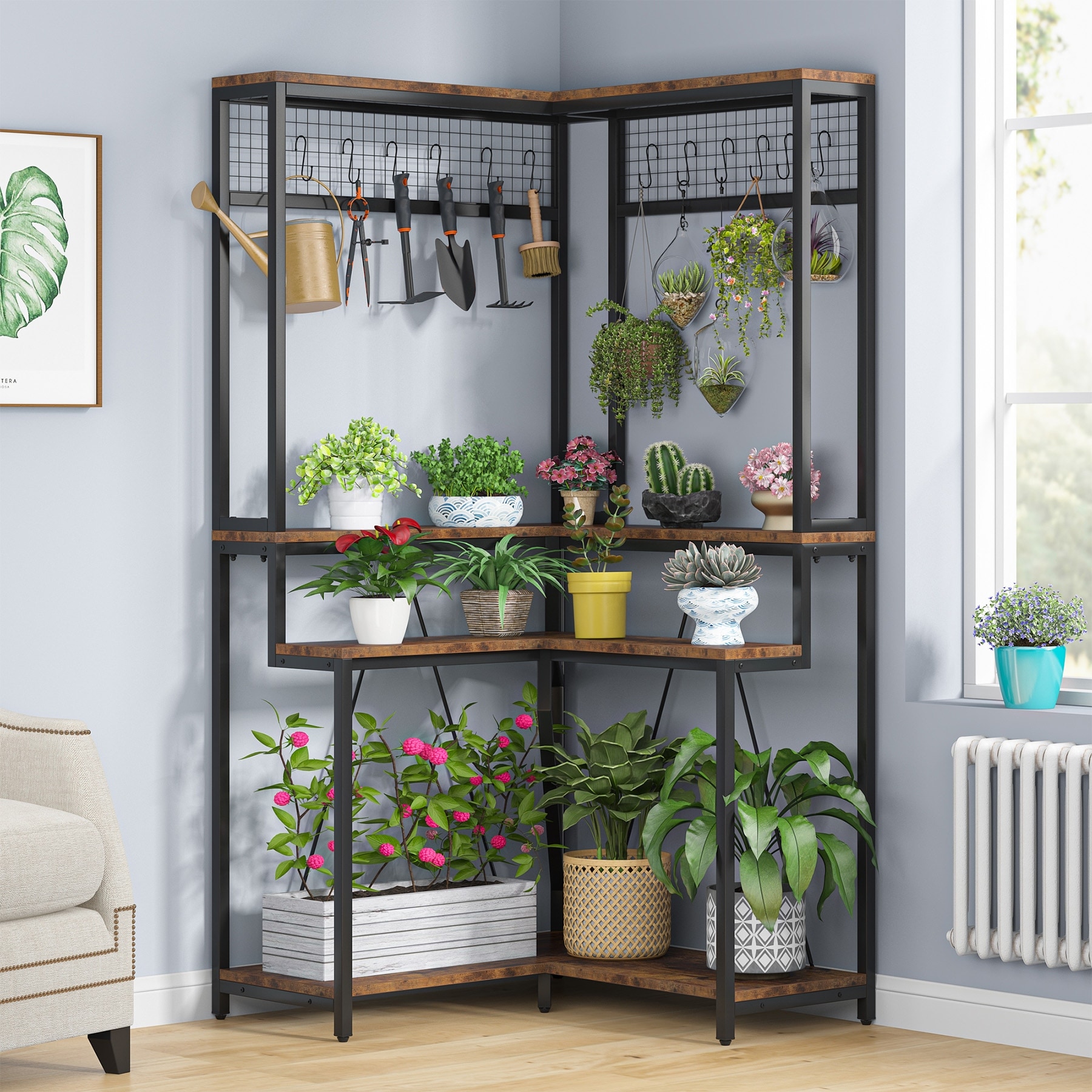 4-Tier-Corner-Plant-Stand-